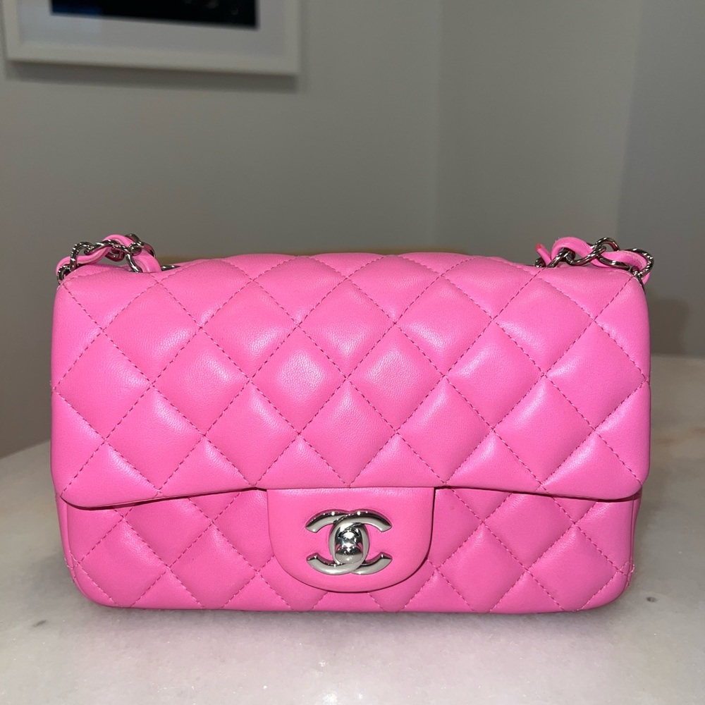 Chanel Pink Quilted Chain Bag